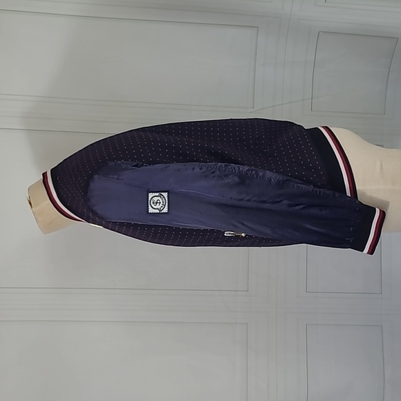 Blue & Red Polka Dot Lightweight Bomber Jacket- Clothr Ace AlmirAh Buzuyichu - Picture 2 of 8